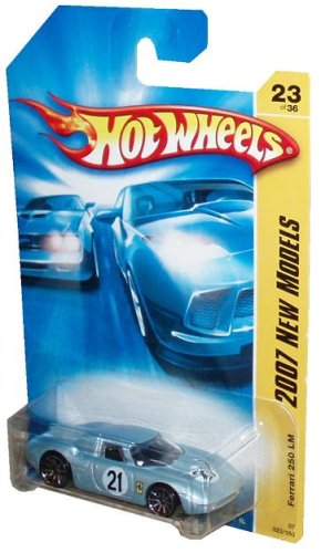 Mattel Hot Wheels 2007 New Models Series 1:64 Scale Die Cast Metal Car # 23 of 36 : Silver Luxury Sport Coupe Ferrari 250 LM