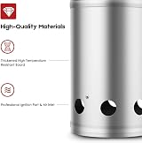BEAU JARDIN Chimney Starter Heavy Duty Galvanised Steel 28cm Charcoal BBQ Grill view 7