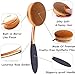 Multi-function Oval Makeup Brushes 10pcs Fashionable Super Soft Toothbrsh Makeup Brush Set Face Powder Concealer Foundation Brush (Rose Gold Black) + Makeup Brush Cleaner Egg by Beauty Kate
