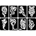 30 Sheet DIY Airbrush Tattoo Stencils for Men, Dragon Skull Wolf Eagle Glitter Templates for Body Painting