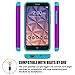 Fierce XL Case, EC™ Hybrid [Dual Layer] [Drop Protection] Studded Rhinestone Crystal Bling Protective Case Cover For Alcatel OneTouch Fierce XL (Purple+Teal)