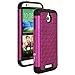 HTC Desire 510 Case, Style4U HTC Desire 510 Studded Rhinestone Crystal Bling Hybrid Armor Case Cover with 1 HD Screen Protector and 1 Stylus [Purple / Black]