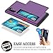 SAMONPOW Wallet Cover for Galaxy Note 10 Case with Card Holder Dual Layer Hybrid Shell Heavy Duty Protection Shockproof Anti Scratch Soft Rubber Bumper Cover Case for Galaxy Note 10 6.3 inch Purple