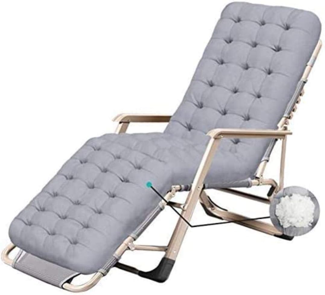 Amazon Com Chairs Garden Lounger Oversize Patio Deck Comfortable Outdoor Office Beach Recliner Supports 200kg Gray Color With Cushions Colour Without Cushions Color With Cushions Garden Outdoor