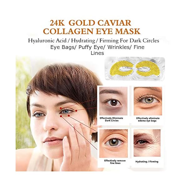 10x-Gold-Collagen-Eye-Mask-Infused-Caviar-Extract-Hyaluronic-Acid-Under-Eye-Patches-Moisturiser-Eye-Mask-for-Dark-Circle-Puffy-Eye-Eye-Bags-Fine-Lines-Anti-Ageing-Eye-Treatment-Hydrating-Firming-Pads 10x Gold Bio Collagen Eye Mask Infused Caviar Extract, Hyaluronic Acid Under Eye Patches Moisturiser Eye Mask for Dark…