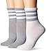 adidas Originals Women's Superlite Quarter Socks (3-Pair), Clear Grey - Ch Solid Grey Marl/White, Medium, (Shoe Size 5-10)