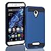 BLU Studio X8 HD case, NFW} Tough Hybrid + Dual Layer Shockproof Drop Protection Metallic Brushed Case Cover for Studio X8 HD (S530) (VGC Blue)