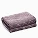 Luxury Fleece Throw Blanket Grayish Purple Checkered Pattern Embossed Flannel Bed Throws Twin Size , Fluffy and Soft, Warm Blanket Throw for Couch/Chair 60