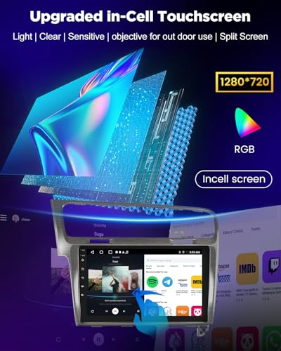 NHOPEEW 8 Core 6+128G Android Car Radio for VW Golf 7 MK7 2012-2020 with Wireless Carplay and Android Car DSP Wifi GPS Steering Wheel Controls 360 Panoramic View