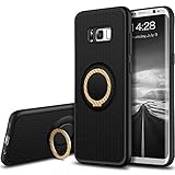 Galaxy S8 Plus Case, GeekZone Samsung Galaxy S8 Plus Ultra Slim Soft TPU Protection Case Shockproof and Anti-Scratch Back Texture Case Cover Ring Holder Kickstand-Gold
