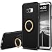 Galaxy S8 Plus Case, GeekZone Samsung Galaxy S8 Plus Ultra Slim Soft TPU Protection Case Shockproof and Anti-Scratch Back Texture Case Cover Ring Holder Kickstand for Magnetic Car Mount Holder-Gold