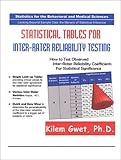 Statistical Tables for Inter-Rater Reliability Testing : How to Test Observed Inter-Rater Reliability Coeficients for Statistical Significance, Gwet, Kilem/Li, 0970806213