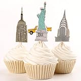 Value Pack- 24 Cupcake Toppers Picks- Various Themes (New York City)