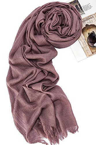 Premium Women Extreme Soft Scarf Wrap Shawl For Any Season, Super Size, Rich Color Choice ( Mauve )