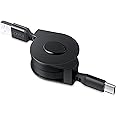 COOYA Retractable USB C Cable 3.3FT USB C to USB A Fast Charging & Data Syncing Cable,USB Type C Charger Cord for Samsung S24 S25 Ultra A15 A54 A34 A54 S23 S22 A53, LG K51 Stylo 7 6,Moto G Stylus/Play