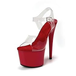 WUXIN H&P Women's 7 Inch Clear Platform Heels