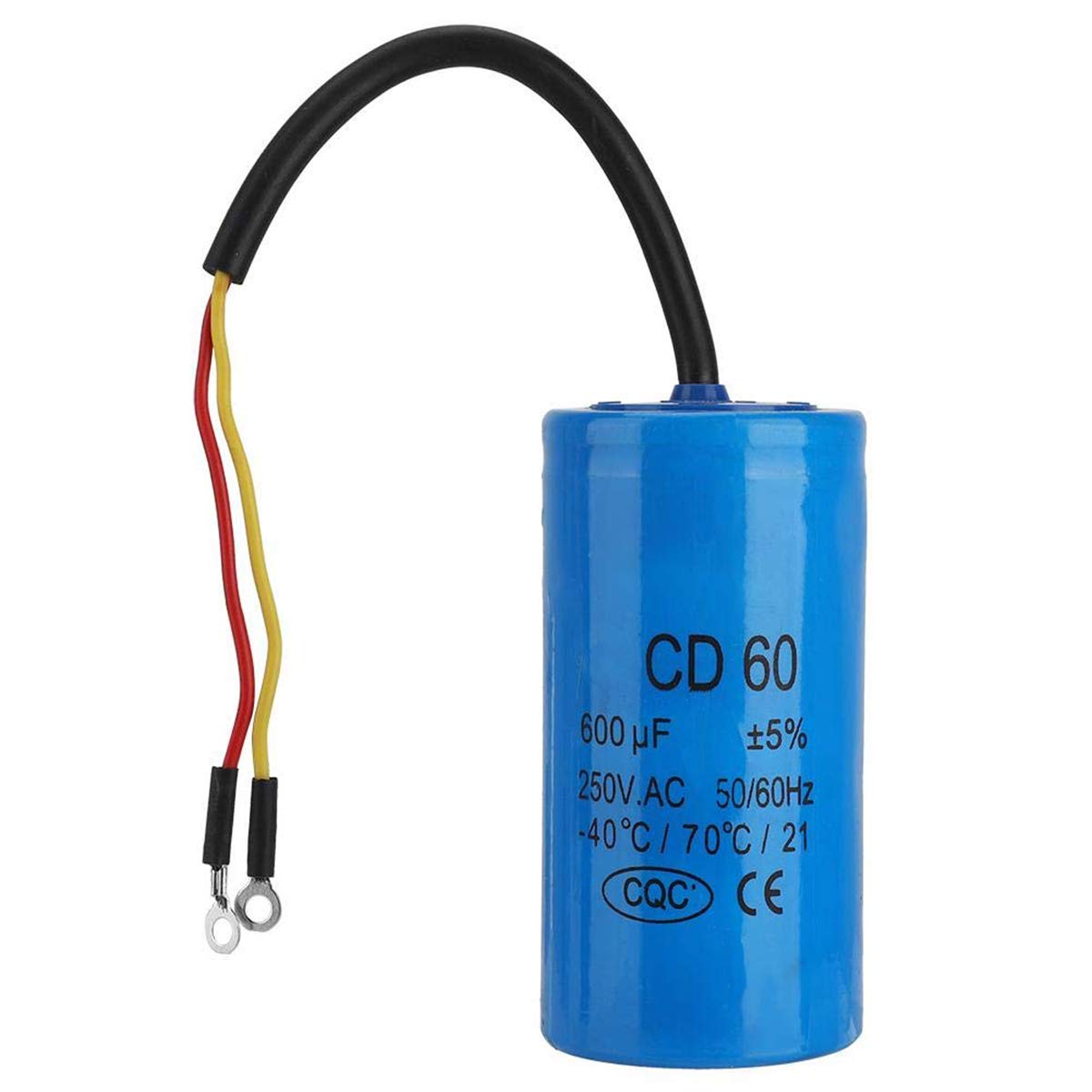 CD60 600uF Motor Start Capacitors with Wire Lead 250V AC 50/60Hz Motor Capacitor