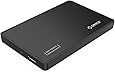 ORICO 2.5” USB3.0 SATA External Hard Drive Enclosure for 9.5mm 7mm 2.5 Inch SATA HDD and SSD Tool-Free UASP Supported - Black