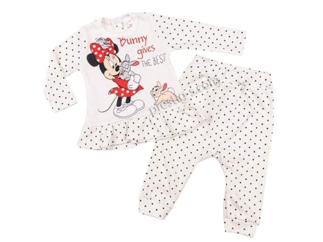 Baby Mädchen Kleidung Set 2 Teilig | Tops Hosen | Langarm Shirt Pants | Spielanzug Set | Bekleidungsset | Minnie Mouse
