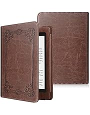 Fintie Folio Case for Kindle Paperwhite (Fits 10th Generation 2018 / All Paperwhite Generations Prior to 2018) - Book Style Vegan Leather Shockproof Cover with Auto Sleep/Wake (Vintage Brown)