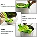 Clip On Strainer Silicone Pots and Pans, AUOON Pasta Strainer Clip on Food Strainer for Meat Vegetables Fruit Silicone Kitchen Colander, Green
