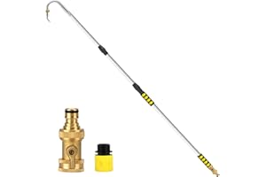 Orvella Gutter Cleaning Tools,Up to 20FT Gutter Cleaner Tools from the Ground with Hose Attachment, Rain Gutters Cleaning Tool with Heavy-Duty Head for 2nd Story House