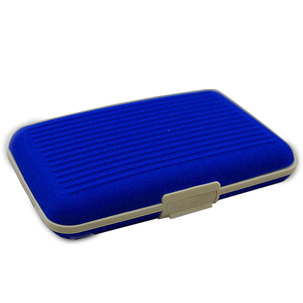Rohans Silicone Credit Card Holder and Wallet Purse, Protection All Around with Rubber Finish (Blue)
