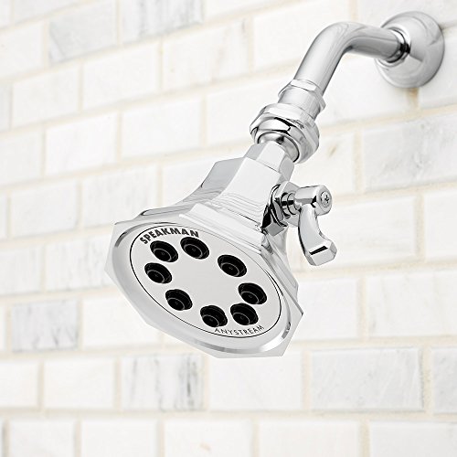 Speakman S3019 Vintage 8Jet Shower Head for Stylish Bathroom Décor, 2.5 GPM, Polished Chrome