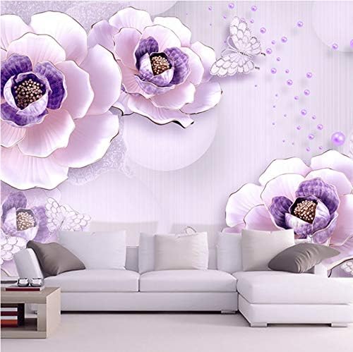 Amazon Co Jp 3d壁壁紙デコレーション 壁画ステッカー 紫の花 蝶 リビングルーム 背景アート 装飾カバーアート 子供部屋 W 0x H 140cm Vvbihuaing1023 Diy 工具 ガーデン