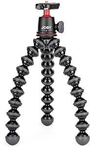 Joby JB01507 GorillaPod 3K Kit. Compact Tripod 3K Stand and Ballhead 3K for Compact Mirrorless Cameras or Devices up to 3K (6.6lbs). Black/Charcoal.