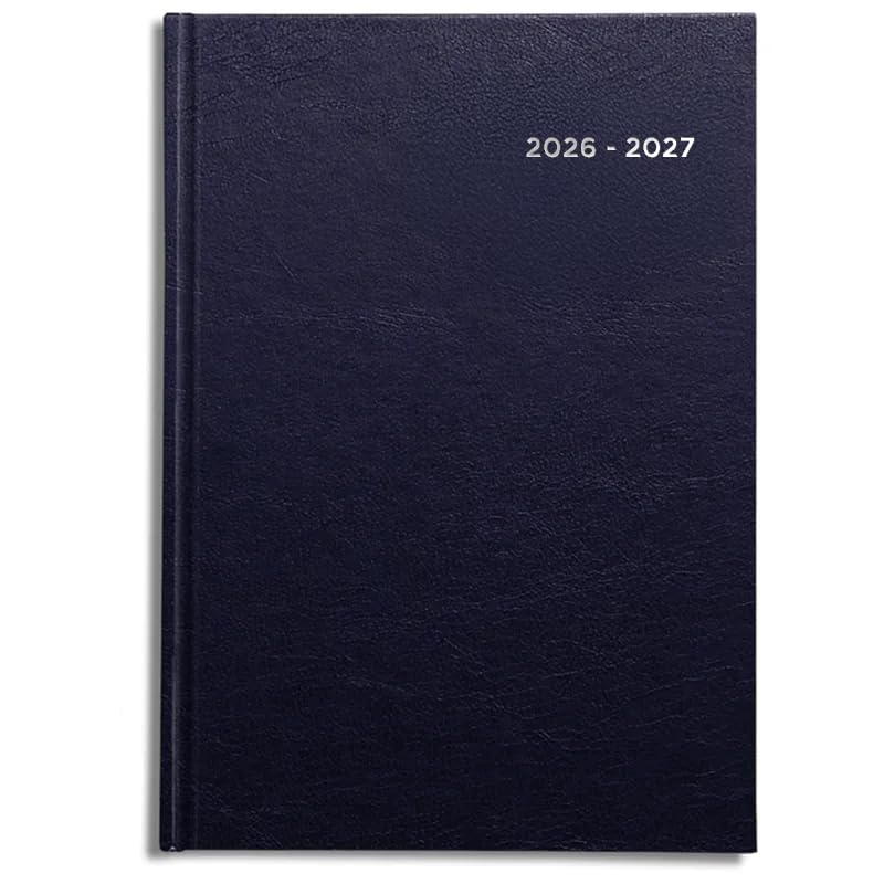 Academic Diary 2026-2027 A4 Page a Day by Pirongs | Mid year Diary 2026-2027 | A4 Diary, Hardback/Casebound Quality - Navy