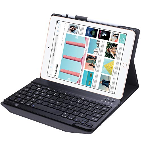 UNOKS Ultra-Slim Removable Wireless Bluetooth Keyboard,with Stylus Holder by Greenlaw,Intelligent Energy Saving Sleep