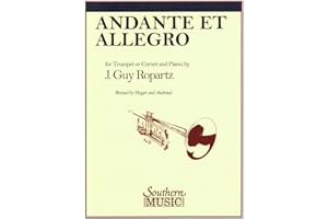 Andante and Allegro for Trumpet or Cornet and Piano | Contest Festival Trumpet Solo Sheet Music | Classical Trumpet Songbook for Intermediate and Advanced Players | Brass Performance Repertoire