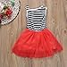 Baby Special Dresses, LOVELYIVA Kids Baby Girls Stripe Summer Sleeveless Clothing Bowknot Princess Party Dress Kids Clothes (2-3T, Watermelon Red)