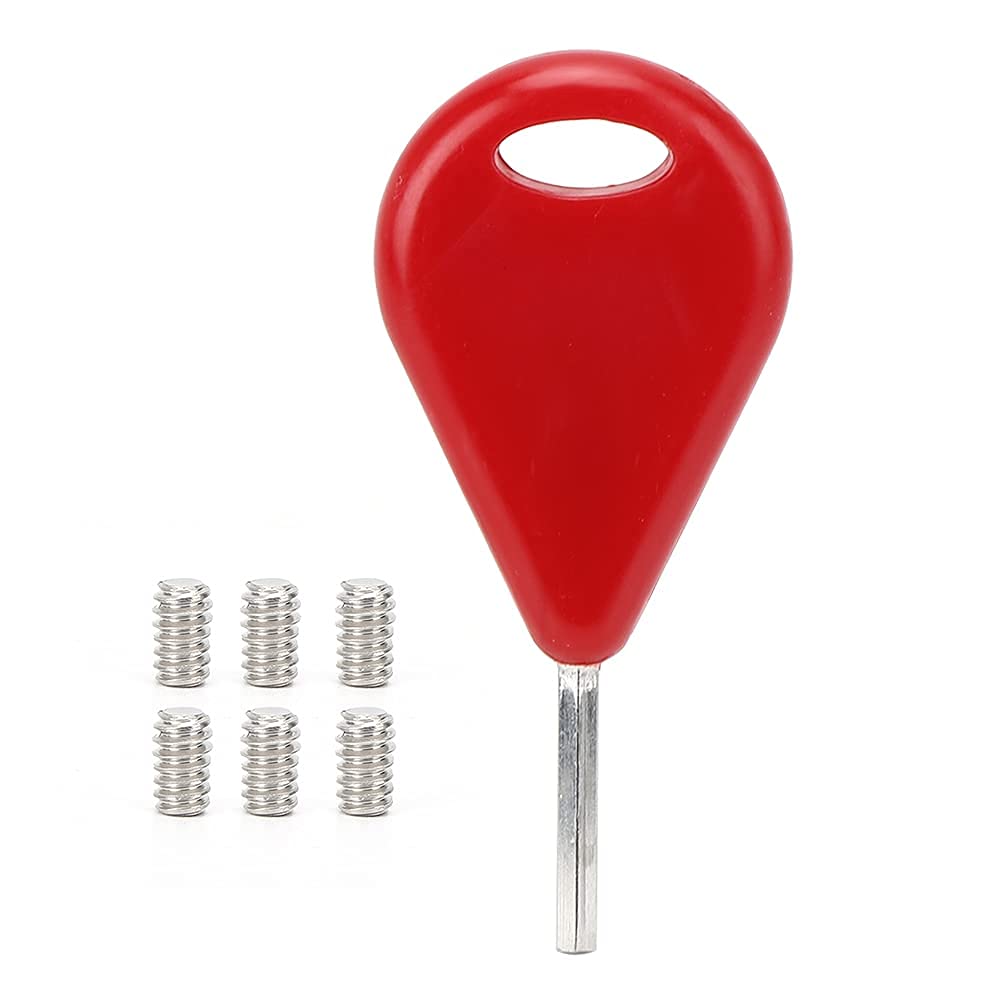 Alomejor Surf Fin Key & Screws for Fcs Fins Universal Surfboard Fin Key Surfing Surf Board Spare Parts Accessories(RED)