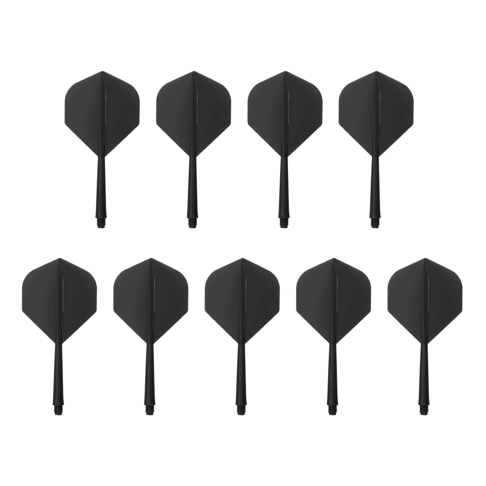PATIKIL Integrated Dart Shaft and Flights, 9 Pack 2BA Lightweight Plastic Dart Flight Accessory Standard Shape, Black