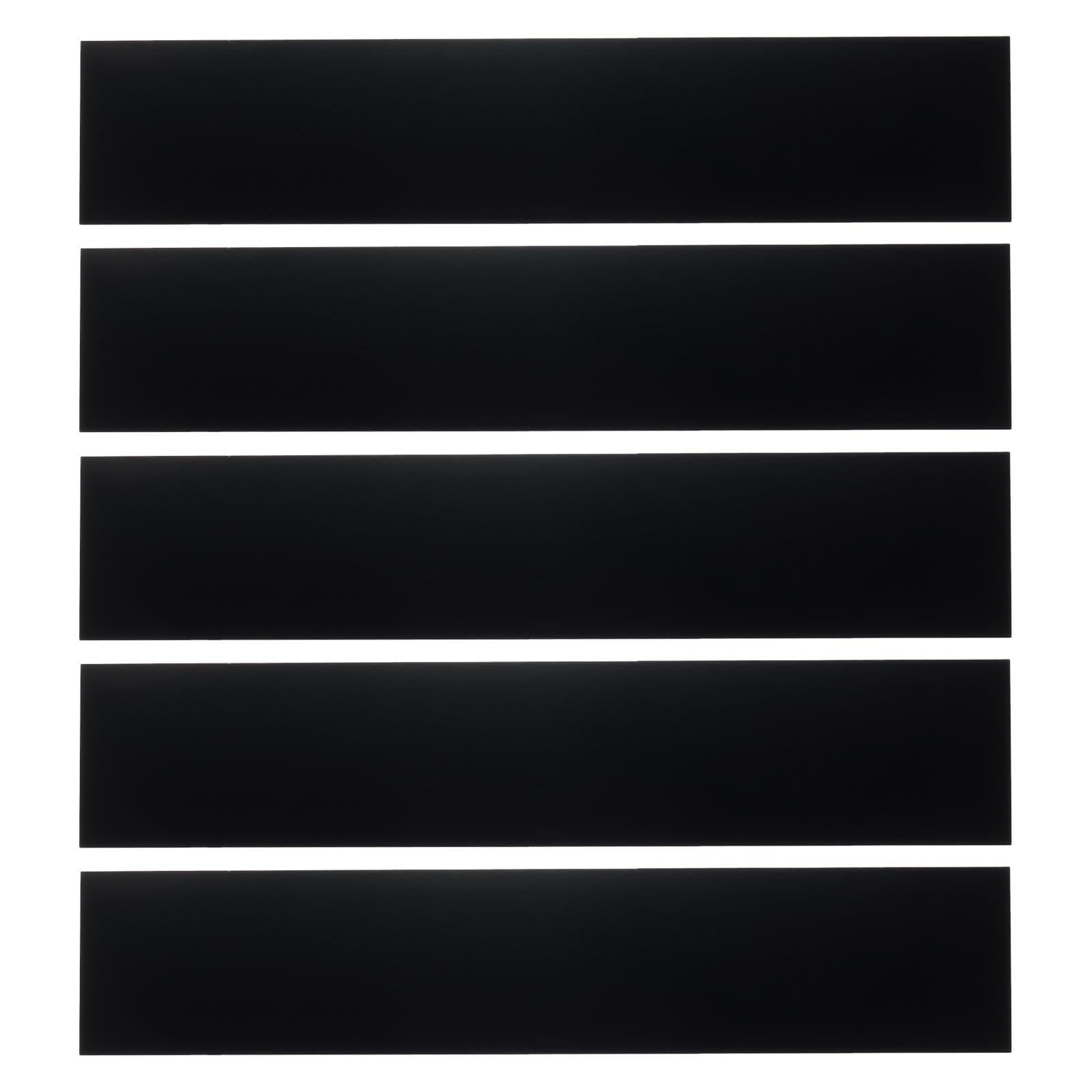 YOKIVE 5 Pcs Blank Name Plates, Personalized Custom Laser Engraved, Great for Office Desk and Photo Frames (Black, 10 x 2 Inch)