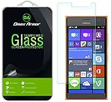 Lumia 735 Glass Screen Protector, Dmax Armor [Tempered Glass] 0.3mm 9H Hardness, Anti-Scratch, Anti-Fingerprint, Bubble Free, Ultra-clear