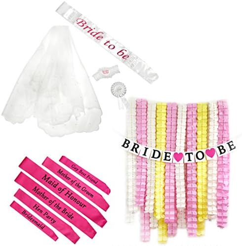 The Bridal Gal’s Original"All in One" Bachelorette Party Kit, Bridal Shower Supplies, Wedding Decorations, Photo Booth Props and Accessories