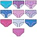 Trimfit Girls 10-pack Colorful Hearts Bright Hipsters Pink/Blue M Panties, Blue/Pink Hearts, Medium US
