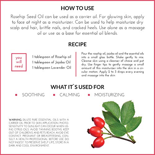 image for ArtNaturals 100% Pure Rosehip Seed Oil - (4 Fl Oz / 120ml) - 3 Piece G