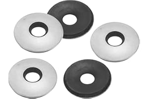 PATIKIL 304 Stainless Steel EPDM Bonded Sealing Washers, 100 Pieces 1/4" x3/4" Neoprene Rubber Washers Bonded Sealing Gasket 