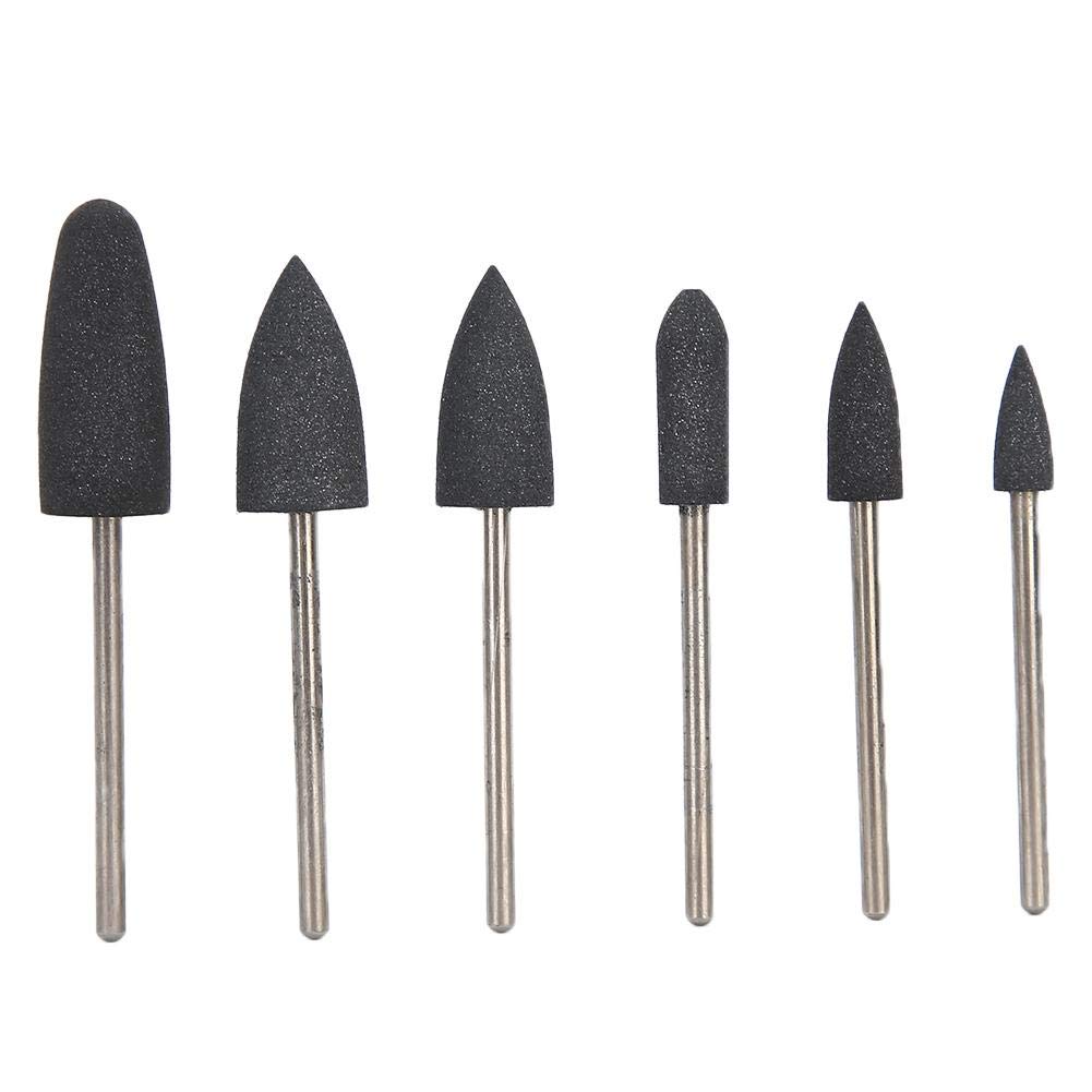 Nail Drill Bit,6pcs Nail Drill Bit,Nail Art Drill Manicure Grinding Head,Nail Polishing Bits Accessory(03)