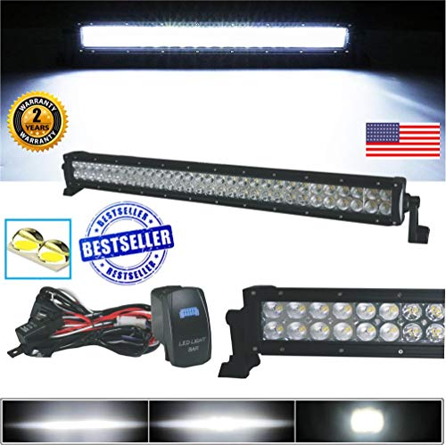 No.1 30 Inch LED Light Bar Arsenal Offroad 2020 Design Flood/Spot Combo Beam CREE 3w LED's 180w 18,000 Lumen Off Road Polaris RZR X4 UTV Trucks Raptor Jeep Can Am X3 FREE LED Light Rocker Switch Kit