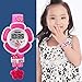 Kids Watch Girl Flower Shape Watch Novelty Toy Cartoon Digital Watch
