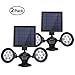 Brizled Solar Spotlights, 2 Modes Motion Sensor Solar Security Lights, 12 LED Outdoor Flood Light Dual Head 360 Degree Rotatable, IP65 Fully Weather Resistant for Wall, Garage, Patio and Deck, 2 Pack