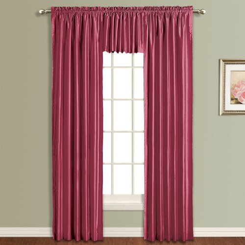 United Curtain Anna Straight Valance, 54 by 16-Inch, Burgundy