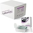 Labvida 72pcs x 20 Boxes of Pre-Cleaned White Color Frosted Microscope Slide, Dim.75mmx25mm, Super Grade Glass, Ground Edges, 45° Safety Corners, LVQ034WX