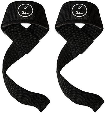 Weight Lifting Straps - Set of 2 Hand Bar Wrist Support Wraps - Cotton Padded - NON Slip Material - Best for Bodybuilding, CrossFit, Powerlifting, Fitness, MMA