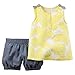 Carters Baby Girls 2-Piece Top & Bubble Short Set Yellow